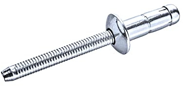 GOEBEL® - 250 x Hochfeste Blindnieten Stahl (Ø x L) 4,8 x 16,5 mm mit Flachkopf - Niete mit gerilltem Nietdorn - Hochfeste Nieten - PREMIUM-LOCK