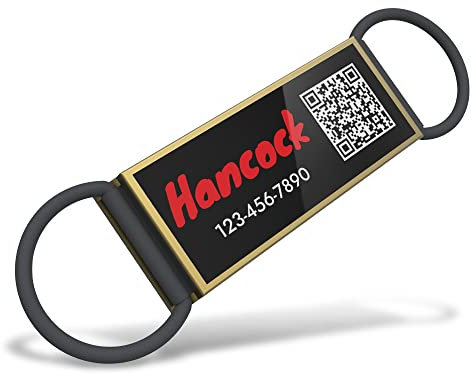 DISONTAG Personalisierter Hundemarke, Haustier ID Tag, Pet ID Tags, Katzen-Pferde-ID-Tag,QR Direkt zum Profil Speichern und Info anzeigen