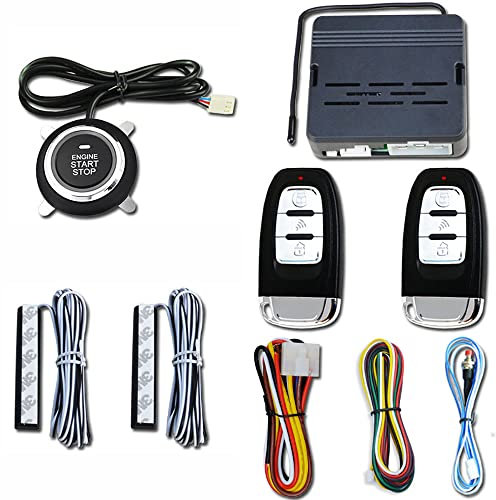 Riloer Auto Keyless Entry Engine Start, Starter mit Fernbedienung mit 164 Fuß Reichweite, Ver-/Entriegelungssteuerung, Universal für 12-V-Autos