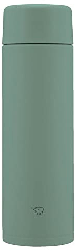 Zojirushi SM-ZB48-GM Water Bottle, Seamless 16.9 fl oz (480 ml), Screw, Stainless Steel Mug, Matte Green, Integrated Washer, Easy to Clean, 2 Pieces Only