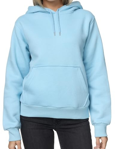 Smith & Solo Hoodie Damen – Kapuzenpullover Frauen Baumwolle Long, mit Kapuze Pullover Sweatshirt Rundhals, Slim Fit Freizeit Sport Langarmshirt, Hoodies Training - Pulli Streetwear