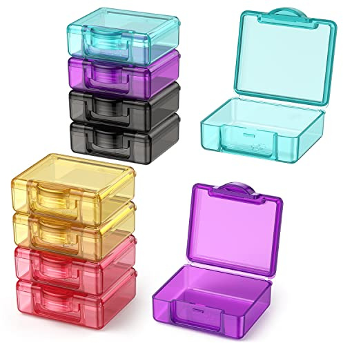 Cute Small Travel Pill Box, Urekt 10 pcs Mini Pocket Pill Organizer Daily Single Pill Containers Portable Medicine Holder for Purse Vitamin Fish Oil Supplements