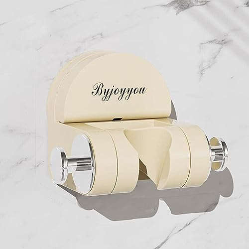 Support de pommeau de douche universel à ventouse intégrée, support de douche réglable, support mural beige