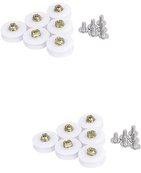 OSALADI Lot de 2 Glissières de Rechange pour Porte de 22 5 Mm en Acier Inoxydable Abs Filetage 4 Mm Couleur Blanche 6 Pièces