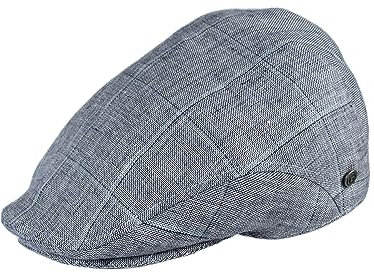 Bugatti Coverton Flatcap Schirmmütze Schiebermütze Herren - Made in The EU mit Schirm, Futter Sommer Frühling-Sommer - 58 cm blau