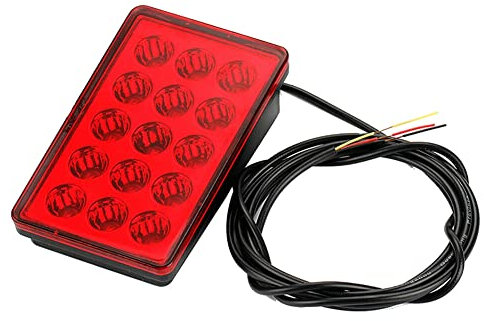 JIVIMOCO Luz de Freno LED para AutomóVil 15LED F1 Estilo Universal Pilot Light Car Spoiler Trasero Luz de Freno LED Luz Trasera Rojo