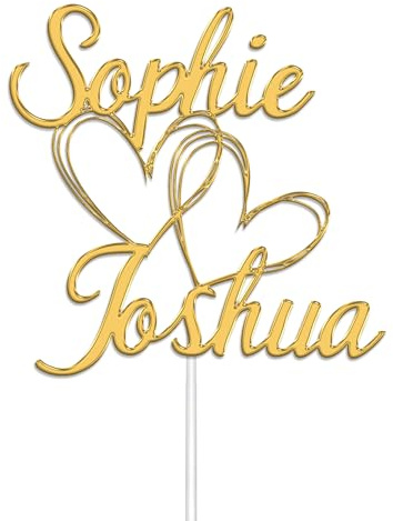 KreateSquare Personalised Cake Topper, Custom Name Party Cake Decoration
