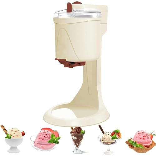 URJWAN Soft Serve Ice Cream Maker Machine for Home Stainless Steel, Soft Serve Ice Cream Machine, Home Diy Kitchen Automatic Mini Fruit Soft Serve Ice Cream Machine