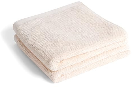 herzbach home - Spa Kollektion - Handtücher Set 50x100 cm 100% Baumwolle (Creme)