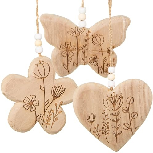 10 Herzanhänger 2 cm Holz – Geburtstag Hochzeit Liebe | Romantik Geschenk liebevolles Detail Tischdeko Fensterdeko