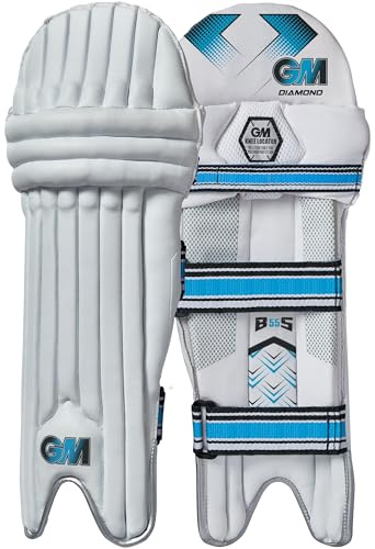 Gunn & Moore GM - Cuscinetti per battuta da cricket Ben Stokes Diamond, schiuma ad alta densità e bastone rovesciato, per mancini, circa 1,39 kg per coppia, 1 paio, colore: bianco