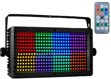 Luce della fase del LED, 60W Mni 288LED 48 Partition Strobe RGB 3in1 DMX DJ Wash Bar Super Bright Strobe Flash Light Effetti di illuminazione da palco
