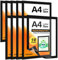 VAIIGO Cornice Magnetic Espositiva 10 Pezzi Forte Porta Documenti a Fissaggio Cornici Magnetiche A4 Poster e Avvisi Espositori per frigoriferi, superfici metalliche, Formato A4, Nero