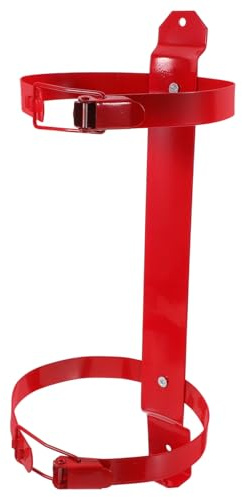 Soporte de Montaje para Extintor de Incendios en Pared de Hierro Rojo | Ajuste 3/4kg, Diseño Compacto y Ahorro de Espacio, para Barcos y Hogares