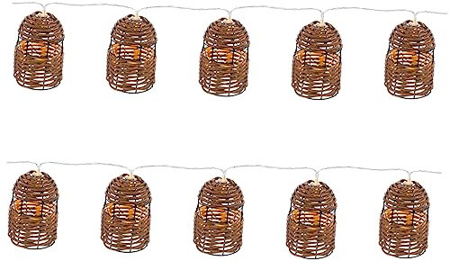 Ciieeo Led-lampenkette Für Schlafzimmer Gewebte Lichterketten Dekorative String Hänge Anhänger Lichter Geeignet Für Balkon Fenster Gartenparty Festival Urlaub Warme Atmosphäre