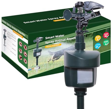 Yardeen Motion Sensor Sprinkler with Adjustable Head, Water Spray for Lawn and Garden.