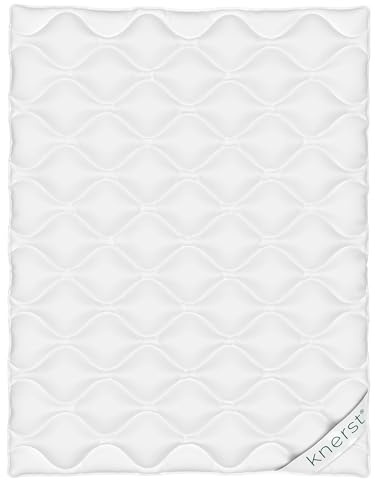 KNERST Mikrofaser 4 Jahreszeiten Bettdecke 155x220, kombinierbar Made in EU | Sommer- und Übergangsdecke kombinierbar, Mikrofaserfüllung, atmungsaktiv, waschbar, allergikergeeignet, OEKO-TEX
