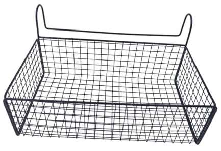 Folpus Hängekorb Obst Etagere, hängende Obstkörbe, Obst Lagerung Etagere, selbstklebend, hängende Lagerung Organisator, Metallgitter Körbe abnehmbar für Küche Bad Schränke, 36,6 x 14,9 x 14,9 cm