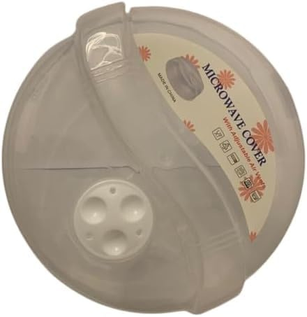 Neel Saanjh Microwave Food Plate Cover, Kitchen Cooking Clear Lid, Easy Grip Handle, Versatile Usage, For Plates and Bowls, Microwave Splatter Guard, Dishwasher Safe (2 PCS)
