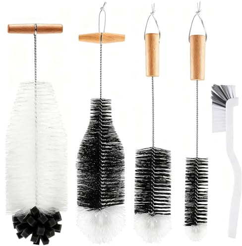 5 Stück Flaschenbürste für Glasflaschen, Flaschenreiniger für Sodastream, Flasche Küchenbürsten, Flaschenreiniger Bürste, Reinigungsbürste für Glaskaraffe, Trinkflaschen, Kunststoffflaschen