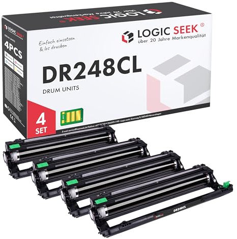 Logic-Seek® DR248CL Trommeleinheit kompatibel für Brother DR248CL Trommel für HL-L3215CW L3220CW L3240CDW L8230CDW L8240CDW, MFC-L8340CDW L8390CDW L3760CDW, DCP-L3515CDW L3560CDW (4er-Pack)