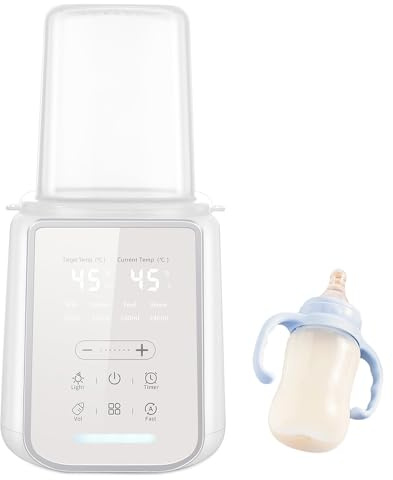 Dhqkqg Flaschenwärmer Baby, 8-in-1 Babykostwärmer, Fläschchenwärmer mit Dampfsterilisation und Auftauen, Sterilisator für Babyflaschen,Intelligenter Temperaturregelung, geeignet für alle Babyflaschen