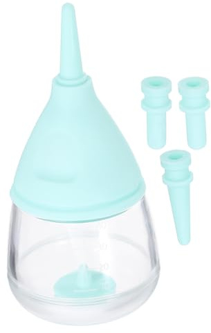 PERSELOSO Tragbare Haustier Fütterungsflasche aus Lebensmittelechtem Silikon Kleine Pet Feeder Flasche mit Praktischem Ventil Geeignet für Welpen Kätzchen Kaninchen und Andere Neugeborene