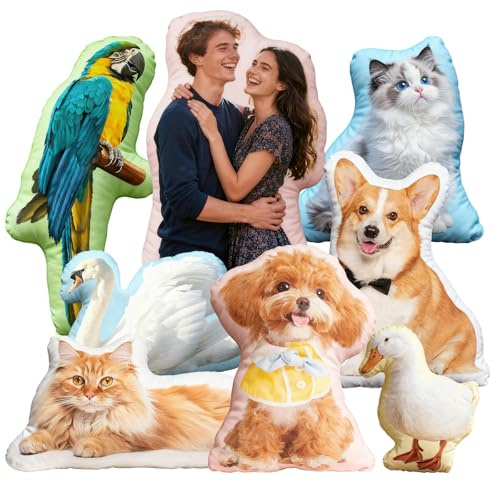 JONZIN Coussin Personnalisé Photo, Peluche Personnalisée Photo Cadeau