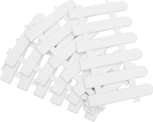 HIAKDOFT Recinzione Decorativa Bianca 4 Pannelli in Plastica 50X30 CM per Bordura da Giardino Protezione Piante e Aiuole Recinzione Temporanea per Prato e Cortile Esterno