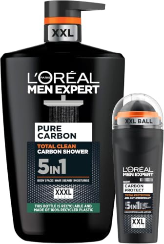 L'Oréal Men Expert Pure Carbol Gel + Carbon Protect Roll-On XXXL, 2 Pack