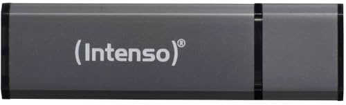 Intenso Alu Line 32GB Speicherstick USB 2.0 anthrazit | Hochwertiger USB-Speicher aus Aluminium - 32GB Flash Drive - Leichtes Design mit nur 4g - Leserate bis zu 28 MB/s