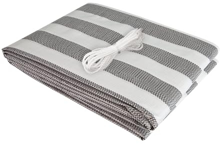 Windhager Pantalla Ibiza para balcones, pantalla de privacidad, cortavientos, pantalla para balcones, gris - blanco, 5 x 0,9 m