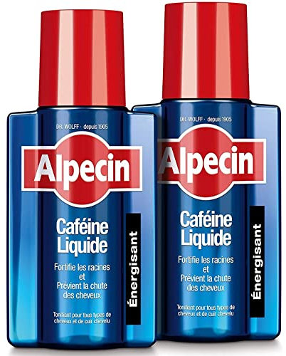 Alpecin Caffeine Liquid Tonique pour Cheveux 2x 200ml | Prévient et réduit la chute des cheveux | Energisant pour une croissance forte et naturelle