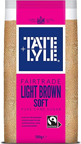 Tate & Lyle Fairtrade Light Brown Cane Soft Sugar (500g) - Pack of 2
