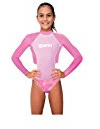 Mares Rash Guard Junior - Short Sleeve - Girl, Maglia Protettiva per Snorkeling e Nuoto con Manica Corta, Bambina, Rosa, M