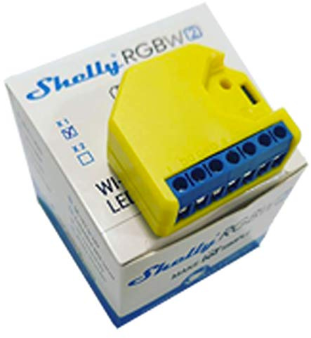Shelly RGBW2 Wireless relè, strisce led, 12-24 volt comaptibile Amazon Alexa e Google home 1 pz