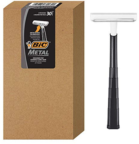BIC Bic metal men's disposable shaving razors, single blade, 30 count (6 packs of 5 razors), 30 Count