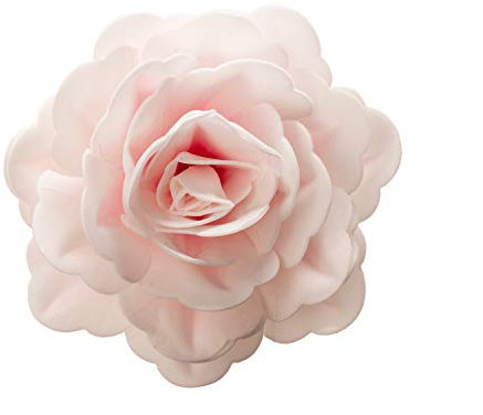 Dekora - Décoration Comestibles Forme de Roses Rouges en Gaufrette pour Gâteau, 12,5cm, Rose Clair