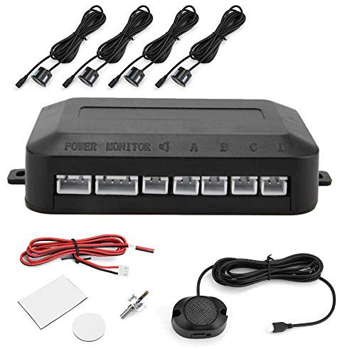 Linel Einparkhilfe Parkhilfe Rückfahrwarner, 4 Parksensoren Parking Sensors Einparkhilfen Rückfahrhilfe Beeper Umkehrradar Einparkassistent Für Alle Autotypen, Reichweite 2.5 M