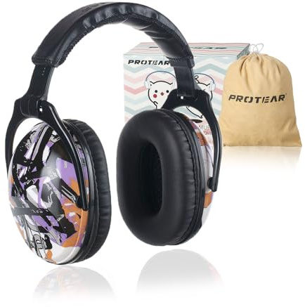 Kids Noise Cancelling Headphones,25dB NRR Hearing Protection,Noise Reduction,Sound Proof for Kids,Toddler Earmuffs for Concert,Airplane,Autism,Monster Jam,Travel,School(P-pGraffiti)