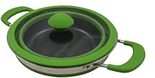 Vango 1.5L Non-Stick Collapsible Casserole, Dishwasher & Oven Safe, Folding Silicone, Cool Touch Handle, Suitable for All Cooker Types, Food Safe, BPA Free