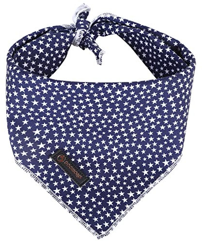 DGOWONG Hundehalstuch, Baumwolle Blau Stern Badana Hund Hunde Dreieck Lätzchen Halstuch Hunde halstüche für Kleine, Mittelgroße und Große Hunde