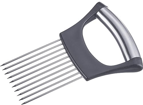 Westmark Restehalter und Schneidhilfe – praktische Schneidehilfe als Finger- und Handschutz, ideal zum Schneiden von Brot, Fleisch und anderen Lebensmitteln – ABS, Edelstahl
