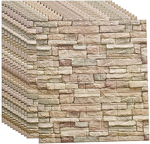 JHLP 3D Wall Panels Brick Effect - Soundproofing Wallpaper, DIY Self Adhesive - Enhance Living Room, Bedroom, Children's Room - 3D Brick Wallpaper - Premium Quality