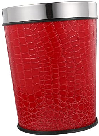 Cabilock Seau à Déchets Vintage Rétro Acier Inoxydable Style Chinois Sans Couvercle Pour Bureau Cuisine Et Salon Pratique Et Décoratif