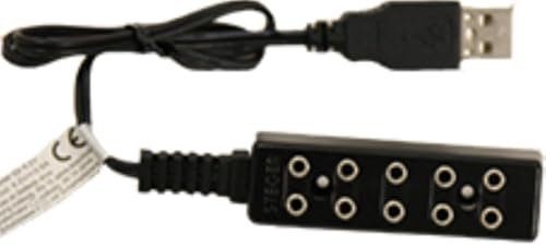 FADEDA Distribuidor de 5 compartimentos para 4,5 V/0,6 A, USB/altura: 1 cm, pintado a mano, figuras de belén detalladas, decoración de mesa de Navidad, accesorios para belén