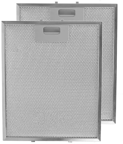 SPARES2GO Metal Mesh Filter for Rangemaster Cooker Hood Kitchen Extractor Fan Vent (Pack of 2 Filters, Silver, 300 x 250 mm)