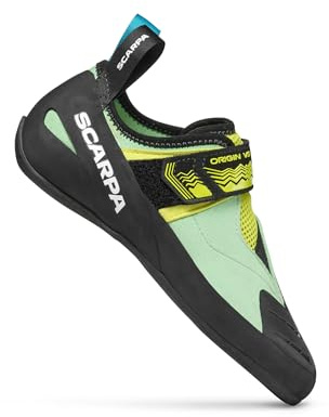 SCARPA Women's Origin VS Rock Climbing Shoes for Gym Bouldering & Sport Climbing - Pastel Green/Lime - 6.5-7 Women/5.5-6 Men