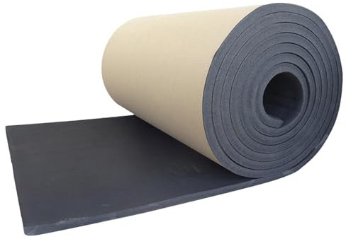 Rurunklee Tappetino Isolante Autoadesivo in Caucciù per Isolamento Termico e Acustico, 52 x 100 cm, 10 mm