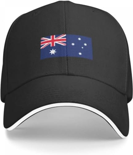 Baseballkappe Hip-Hop Sonnenhut Männer und Frauen Australien Flagge Baseball Cap Individuell verstellbare Beanie Hip Hop Geschenk